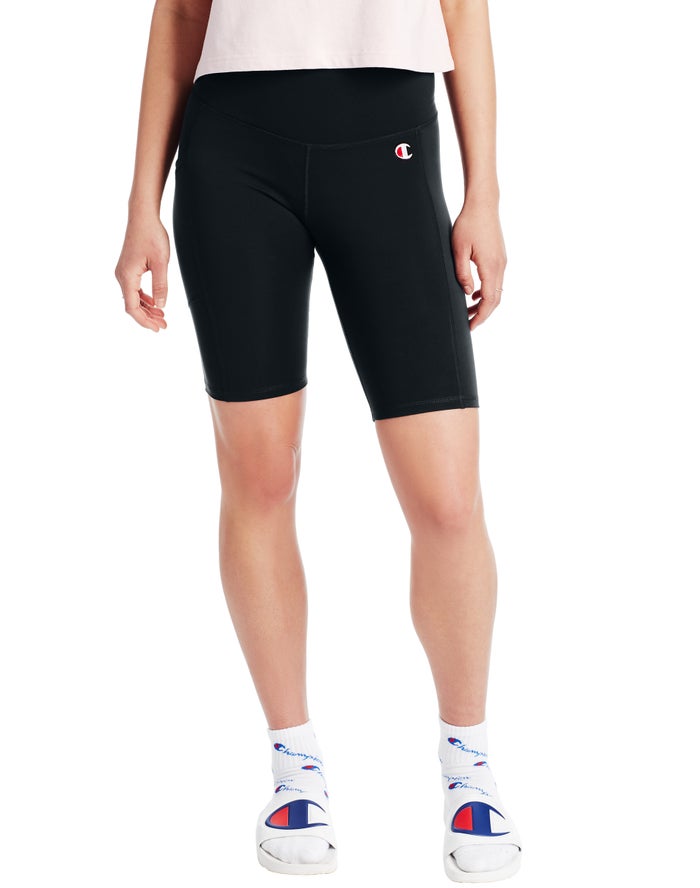 Champion High Rise Bike 9 Inseam Korte Broek Dames - Zwart - Belgie 0358PKLEX